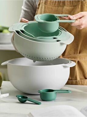 Joseph Joseph Nest 9 Plus, 9 Piece Compact Food Preparation Set